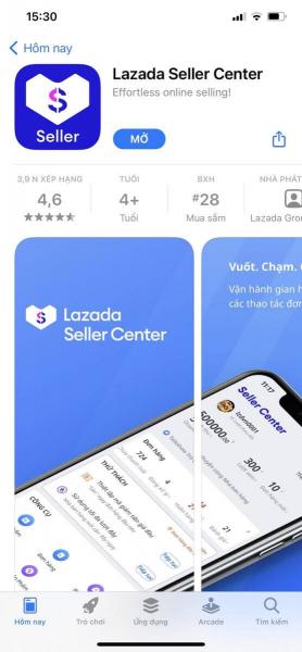 Bán hàng trên điện thoại app bán hàng Lazada
