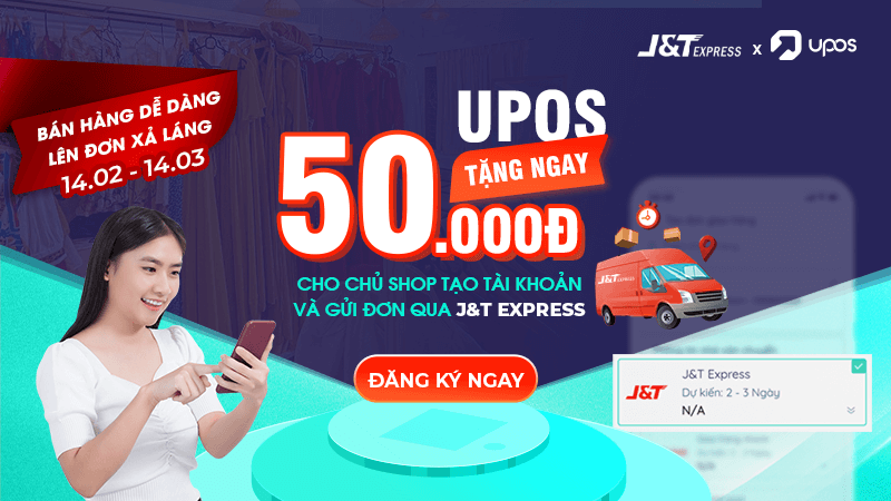 UPOS hợp tác cùng J&T Express