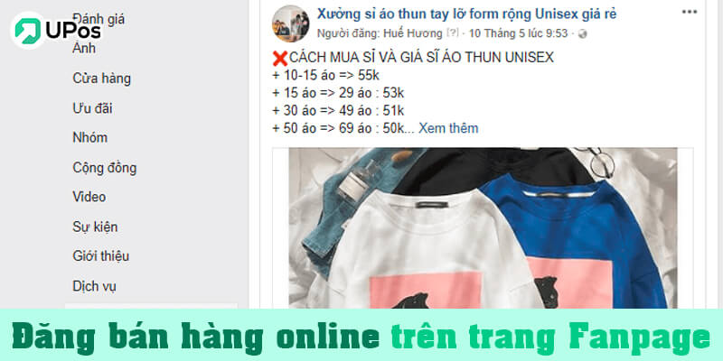 Cách đăng bài bán hàng online trên trang Fanpage